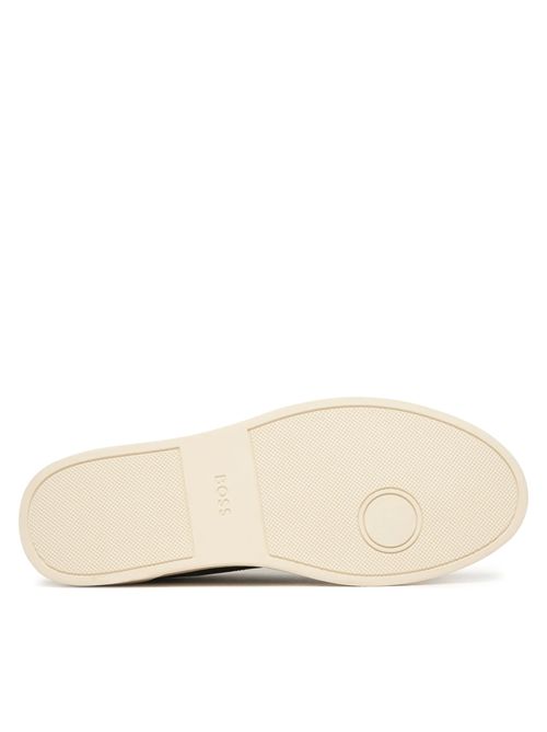Sneakers low-top in pelle martellata con logo goffrato BOSS | KIERAN_TENN001-50557866